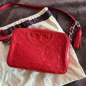 Tory burch distressed leather Fleming